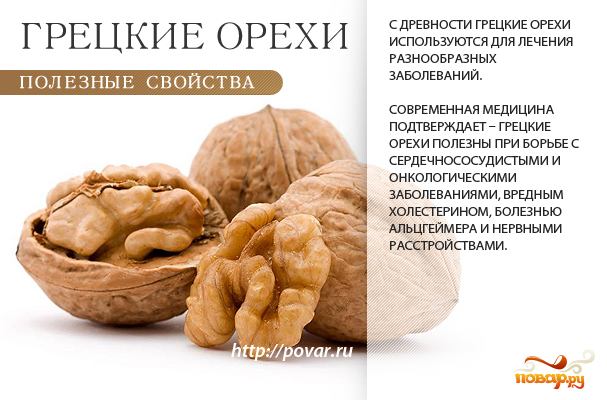 Грецкий орех - полезные свойства