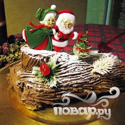 Рецепт Шоколадное Рождественское полено