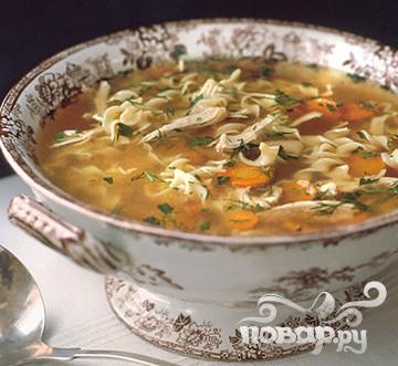 Рецепт Куриный суп с лапшой 2