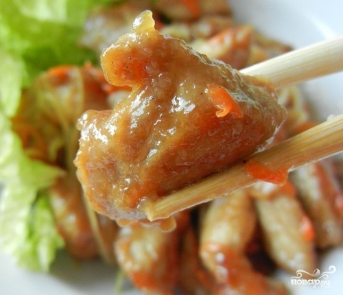 Рецепт Свинина по-китайски в кисло сладком соусе
